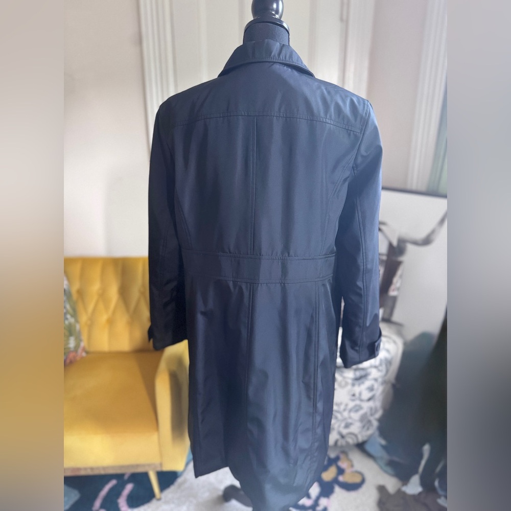Kenneth Cole Black Trench Coat - Picture 2 of 3